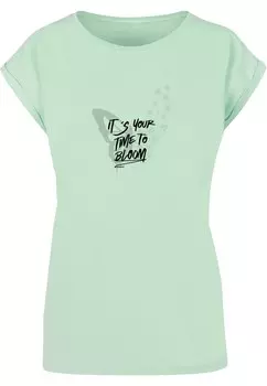 Футболка Merchcode ITS YOUR TIME TO BLOOM, цвет Mint