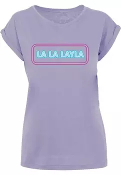 Футболка Merchcode LA LA LAYLA, цвет Purple/Lavender