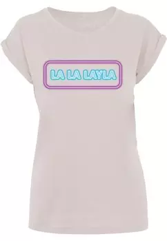 Футболка Merchcode LA LA LAYLA, кремовый