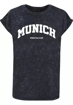 Футболка Merchcode LADIES MUNICH WORDING, черный
