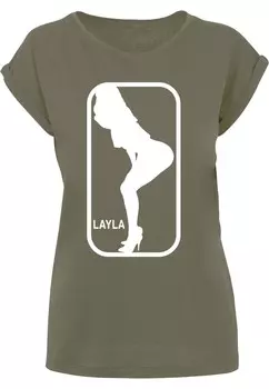 Футболка Merchcode LAYLA DANCE, оливковый