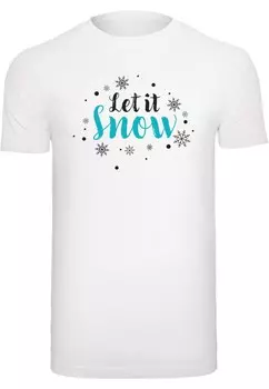 Футболка Merchcode LET IT SNOW, белый