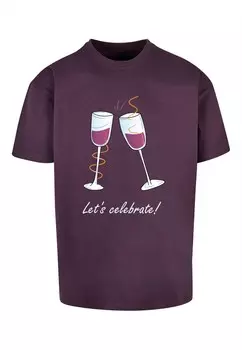 Футболка Merchcode LETS CELEBRATE, цвет Purple/Aubergine