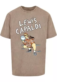 Футболка Merchcode LEWIS CAPALDI, коричневый