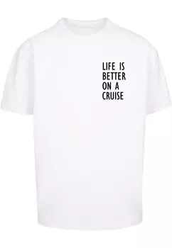 Футболка Merchcode LIFE IS BETTER, белый