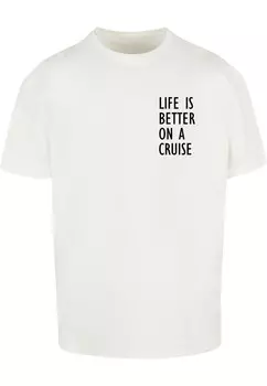 Футболка Merchcode LIFE IS BETTER, цвет Natural White