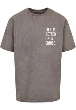 Футболка Merchcode LIFE IS BETTER, серый