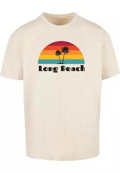 Футболка Merchcode LONG BEACH, бежевый