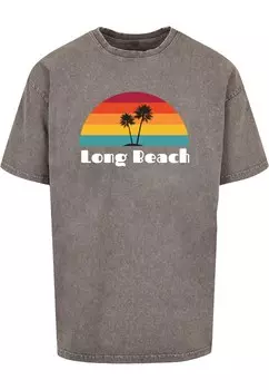 Футболка Merchcode LONG BEACH, серый