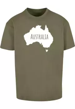 Футболка Merchcode " Merchcode Men's Australia X Heavy Oversize Tee-BY102", оливковый