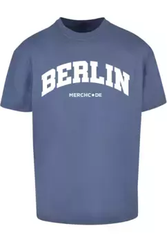 Футболка Merchcode " Merchcode Men's Berlin Wording - Heavy Oversize Tee", синий