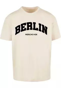 Футболка Merchcode " Merchcode Men's Berlin Wording - Heavy Oversize Tee", цвет Sand