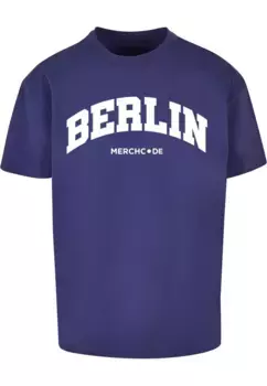 Футболка Merchcode " Merchcode Men's Berlin Wording - Heavy Oversize Tee", синий
