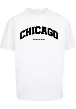 Футболка Merchcode " Merchcode Men's Chicago Wording - Heavy Oversize Tee", белый