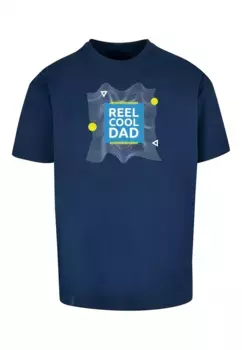 Футболка Merchcode " Merchcode Men's Fathers Day - Футболка Reel Cool Dad Heavy Oversize", синий