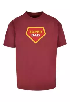 Футболка Merchcode " Merchcode Men's Fathers Day — Футболка Super Dad Heavy Oversize", цвет Cherry