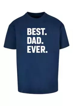 Футболка Merchcode " Merchcode Men's Fathers Day — футболка Oversize Best Dad Ever Heavy ", синий