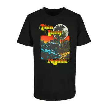 Футболка Merchcode «Merchcode Men's Kids Thin Lizzy - Nightlife Basic Tee 2.0», черный