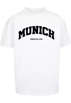 Футболка Merchcode " Merchcode Men's Munich Wording - Heavy Oversize Tee", белый