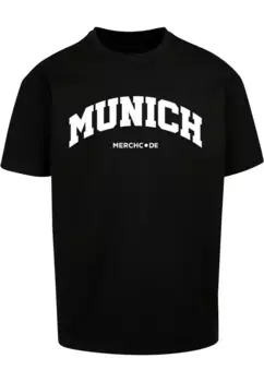 Футболка Merchcode " Merchcode Men's Munich Wording - Heavy Oversize Tee", черный