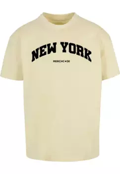 Футболка Merchcode " Merchcode Men's New York Wording - Heavy Oversize Tee", желтый