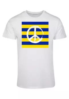 Футболка Merchcode " Merchcode Мужская футболка - Базовая футболка Stripe Peace", белый