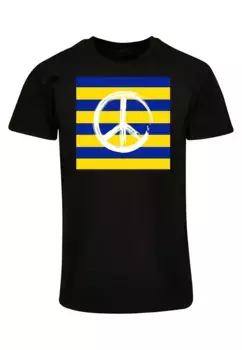 Футболка Merchcode " Merchcode Мужская футболка - Базовая футболка Stripe Peace", черный