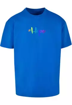 Футболка Merchcode " Merchcode Мужская футболка большого размера Hope Rainbow Heavy", синий