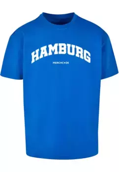 Футболка Merchcode " Merchcode Мужская футболка Hamburg Wording - Heavy Oversize ", синий