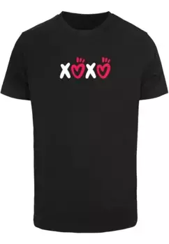 Футболка Merchcode " Merchcode Мужская футболка ко Дню Святого Валентина - XOXO Футболка с круглым вырезом", черный