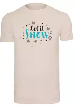Футболка Merchcode " Merchcode Мужская футболка Let it Snow с круглым вырезом", розовый