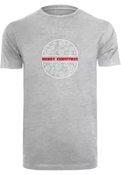 Футболка Merchcode " Merchcode Мужская футболка Merry Christmas с круглым вырезом", серый