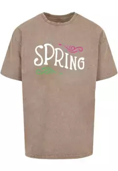 Футболка Merchcode " Merchcode, мужская весенняя футболка с надписью "Acid Washed Heavy Oversized Tee", хаки