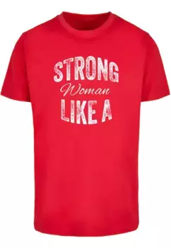 Футболка Merchcode " Merchcode Unisex Strong WD - Футболка Like A Woman с круглым вырезом", красный
