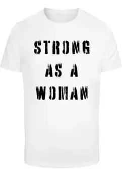 Футболка Merchcode " Merchcode Unisex WD — Футболка Strong As A Woman с круглым вырезом", белый