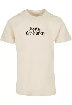 Футболка Merchcode MERRY CHRISTMAS LIGHTS, песочный