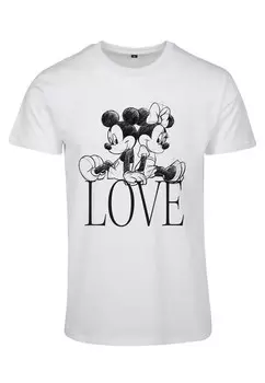 Футболка Merchcode MINNIE LOVES MICKEY, белый