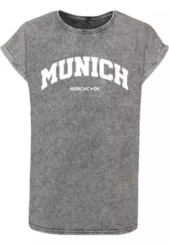 Футболка Merchcode MUNICH WORDING, цвет Basalt Grey