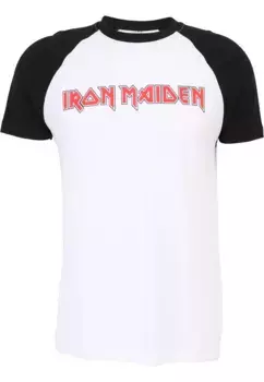 Футболка Merchcode "Мужская бейсбольная футболка Merchcode Iron Maiden с логотипом", черный