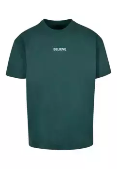 Футболка Merchcode "Мужская футболка большого размера "Believe Front Heavy Oversized", зеленый