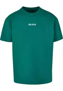 Футболка Merchcode "Мужская футболка большого размера "Believe Front Heavy Oversized", зеленый