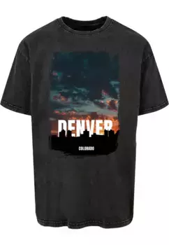 Футболка Merchcode "Мужская футболка большого размера Merchcode Denver "Кислотная стирка", черный