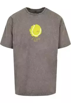 Футболка Merchcode "Мужская футболка большого размера "Its Tennis Time", вымытая кислотой " Merchcode", цвет Asphalt
