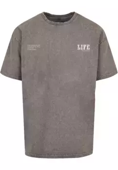 Футболка Merchcode "Мужская футболка большого размера Merchcode Life Acid Washed", цвет Asphalt