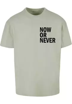 Футболка Merchcode "Мужская футболка большого размера Now Or Never Heavy Oversize", цвет Softsalvia
