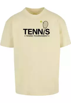 Футболка Merchcode "Мужская футболка большого размера с теннисной ракеткой Merchcode", желтый