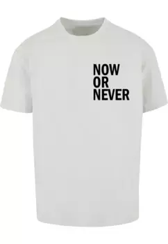 Футболка Merchcode "Мужская футболка большого размера Now Or Never Heavy Oversize", цвет Lightasphalt