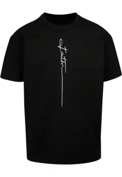 Футболка Merchcode "Мужская футболка большого размера Faith Heavy Oversized", черный
