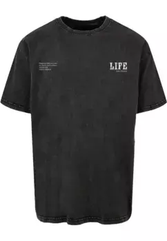 Футболка Merchcode "Мужская футболка большого размера Merchcode Life Acid Washed", черный
