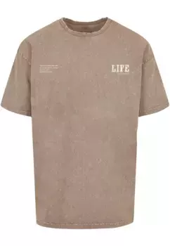 Футболка Merchcode "Мужская футболка большого размера Merchcode Life Acid Washed", хаки